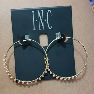INC Bead Hoop Earrings